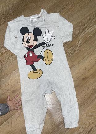 Хлопковый человечек 12-18 мес h&amp;m disney micky1 фото