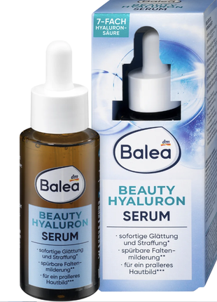 Увлажняющая сыворотка для лица с гиалуроновой кислотой balea beauty hyaluron 7-fach serum, 30 ml