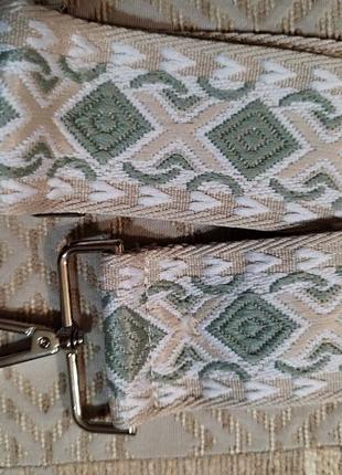 Широкий ремінь для сумки (фурнітура срібло)