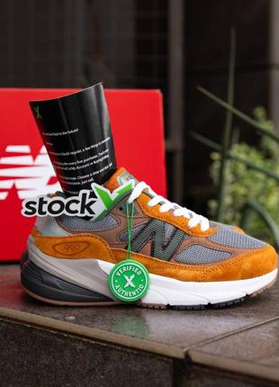 Жіночі кросівки нью беланс 990в6 / new balance 990v6 x carhartt wip sculpture center2 фото