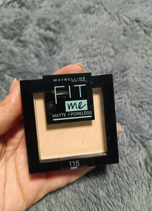 Пудра maybelline new york fit me тон 115