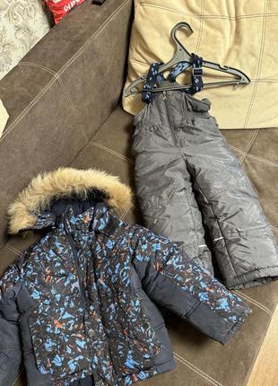 Зимний костюм 2-3 года 92 см куртка курточка штаны комбинезон