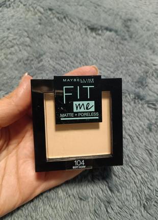 Пудра maybelline new york fit me тон 104