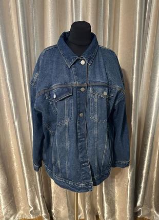 Очень большого размера! трендовая джинсовка asos uk18,.оверсайз!
