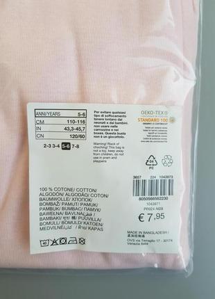 Комплект футболок для девочки 5-6 лет 110-116 ovs розовая белая футболка на девочку хлопок5 фото