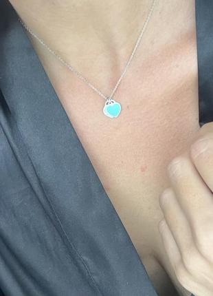 Подвеска tiffany&co 2 сердечка