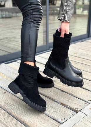 Ботинки женские в черном цвете деми 🖤🖤🖤