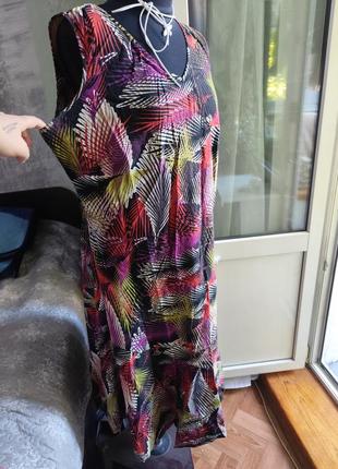 Сукня плаття платье тропік джунглі індіана джонс великий розмір льон4 фото