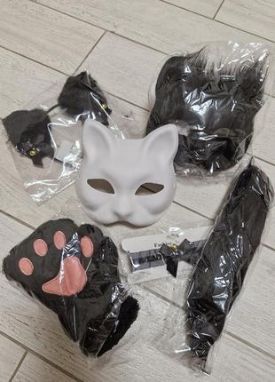 Набір квадробера: маска, хвіст, перчатки, чокер, вушка, маска для самостійного декору.