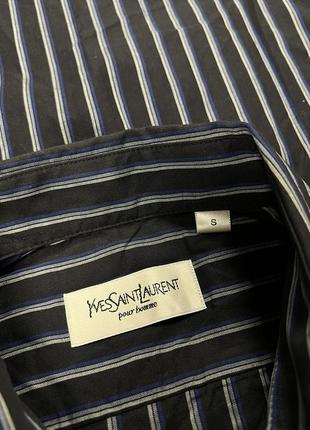 Ysl yves saint laurent vintage striped shirt винтажная рубашка в полоску сан лоран6 фото