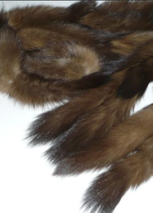 Натуральный мех норки боа шарф декор из хвостиков норки 2 м.