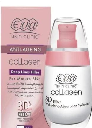 Крем для обличчя заповнювач зморшок eva collagen 40+ єгипет оригінал