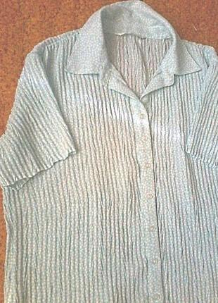 Воздушная голубая рубашка, блузка 50-52/xl