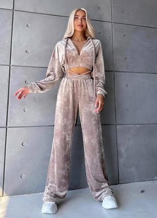 Костюм спортивний жіночий з велюру5 фото