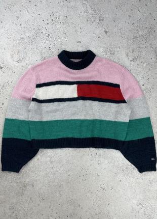 Tommy hilfiger bell sleeve flag sweater женская кофта мирер оригинал1 фото