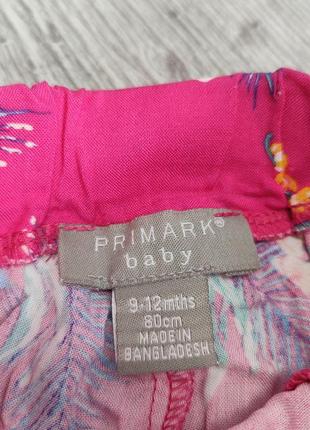 Літні легкі віскозні штани primark 9-12 міс 80 см4 фото