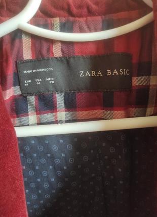 Пиджак zara, красный бархат, подклад хлопок2 фото