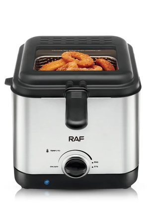 Электрическая фритюрница на 2.5 л для жарки без масла 1000 вт deep fryer raf r.5300 воздушная фритюр2 фото