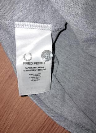 Мужская серая футболка поло fred perry оригинал9 фото