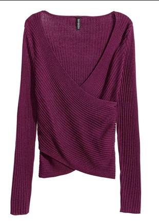 Брендовый стильный пуловер кофта в рубчик divided by h&m этикетка2 фото