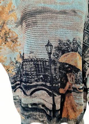 Крутой оригинальный интересный классный яркий винтажный свитер свитер свитерик джемпер с п...
