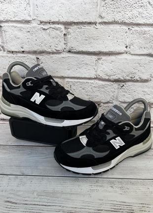 Кроссовки оригинал new balance 992 made in Ausa 'black' 40р.25-25.5см.