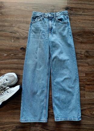 Джинси висока талія джинсові штани з деніму широкі від h&m5 фото