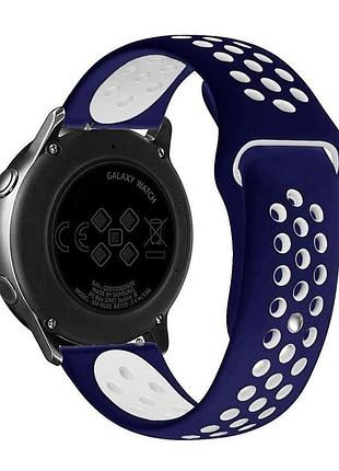 Ремінець універс 22mm n sport для samsung/amazfit/huawei колір dark blue/white