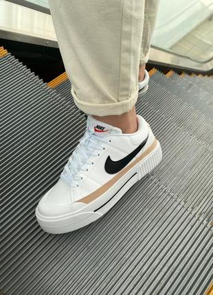 Топові жіночі кросівки nike court legacy lift white/black3 фото