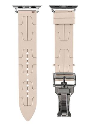 Ремінець для apple watch hermes 38/40/41 mm колір milky white