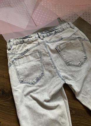 Белые с голубым джинсы скинни в обтяжку классические размер xs s m denim co5 фото