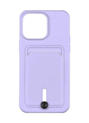Чохол tpu colorfull pocket card для iphone 15 pro max колір 39.elegant purple