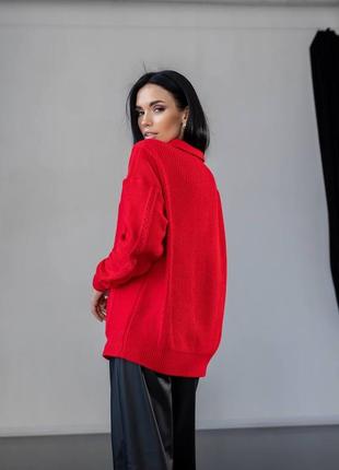Светр-поло з воротничком6 фото