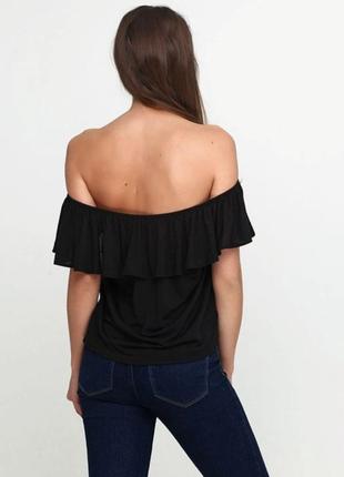 Брендовая красивая блуза топ с открытыми плечами h&m этикетка3 фото