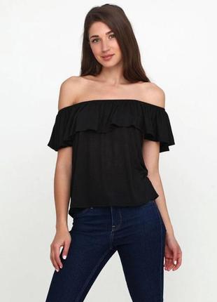 Брендовая красивая блуза топ с открытыми плечами h&m этикетка2 фото