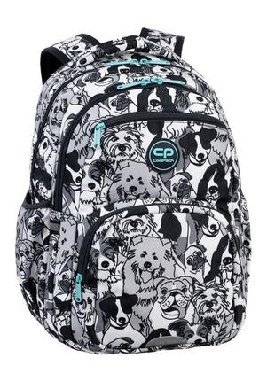 Рюкзак для хлопчиків pick dogs planet чорно-білий coolpack цб-00226843