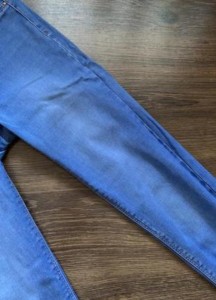 Синие джинсы леггинсы в обтяжку лосины голубые размер xxs xs s new look3 фото