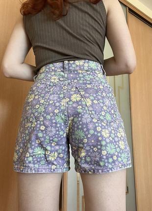 Джинсовые шорты в цветочек зара5 фото