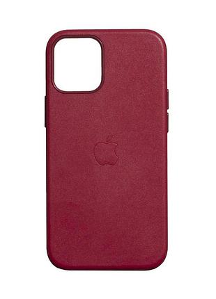 Чохол magsafe leather case full size для iphone 12/12 pro колір gelargonidin 9