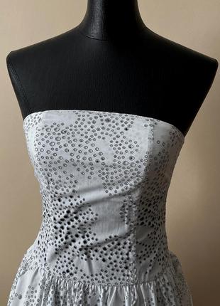 Плаття коктейльне з бавовняної тканини з перфорацією4 фото