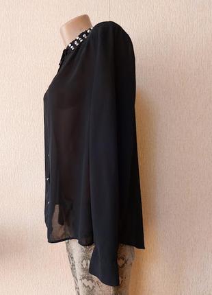 Стильна чорна жіноча блузка forever 215 фото