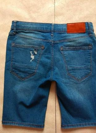 Мужские брендовые джинсовые шорты бриджи river island, 32 размер.2 фото