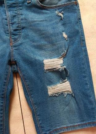 Мужские брендовые джинсовые шорты бриджи river island, 32 размер.4 фото