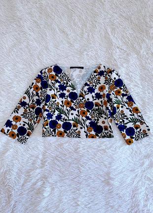 Стильный костюм zara с юбкой цветочный принт4 фото