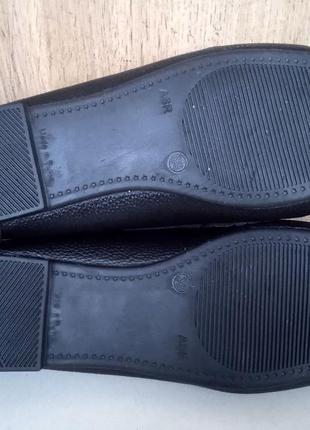 Новые удобные туфли, деми лоферы женские, черные мокасины, весна осень, р. 388 фото