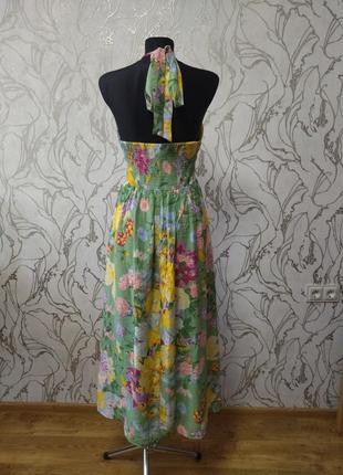 Натуральный сарафан платье вискоза в цветы h&amp;m р.469 фото
