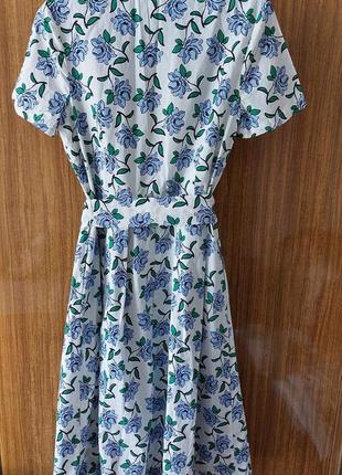 Сукня сорочка в квітковий принт5 фото