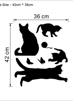 Настенный декор виниловая наклейка коты 🐱4 фото