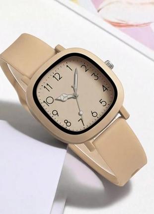 Модные простые арабские цифровые женские кварцевые часы с силиконовым ремешком