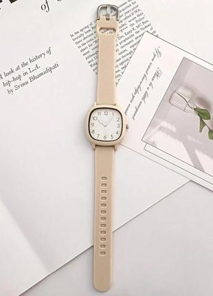 Модные простые арабские цифровые женские кварцевые часы с силиконовым ремешком